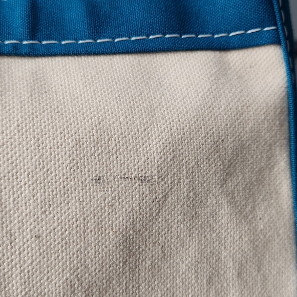 L.L. Bean Teal Blue Green Custom Monogrammed Brooke Boat & Tote Canvas Bag - Picture 5 of 13